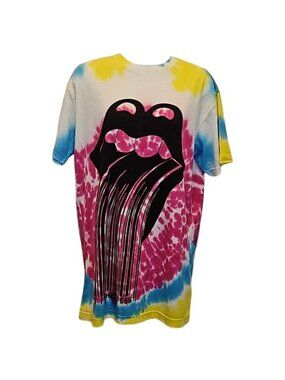 PSYCH x Rolling Stones Collab T-shirt New Colorful Rainbow Medium Graphic Unisex